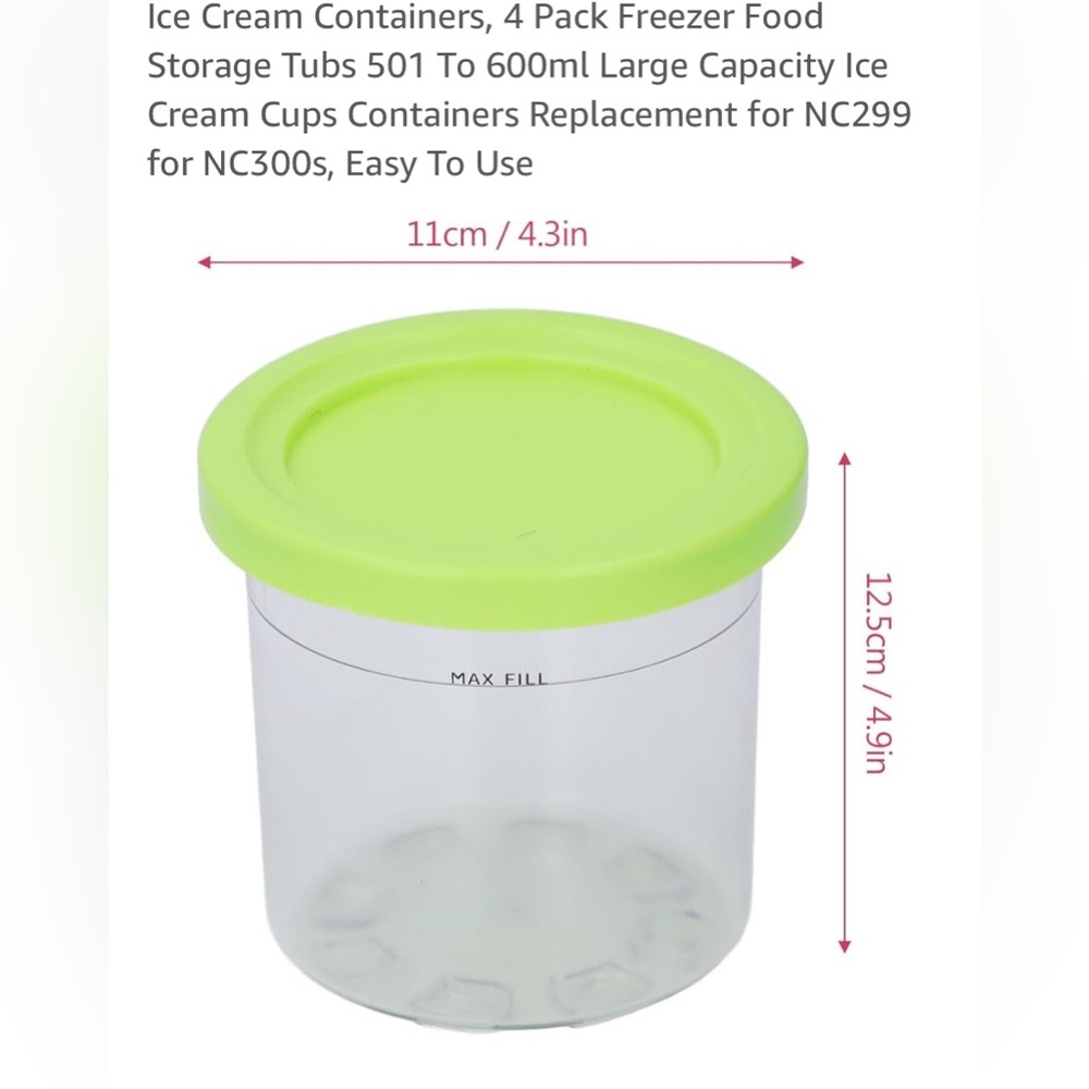 Ice Cream Containers with Multicolor Lids - Picture 3 of 4